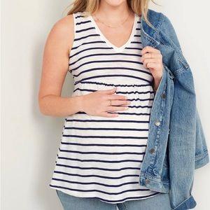 NWT Old Navy Maternity EveryWear Sleeveless Jersey Peplum Top (Size: Small)